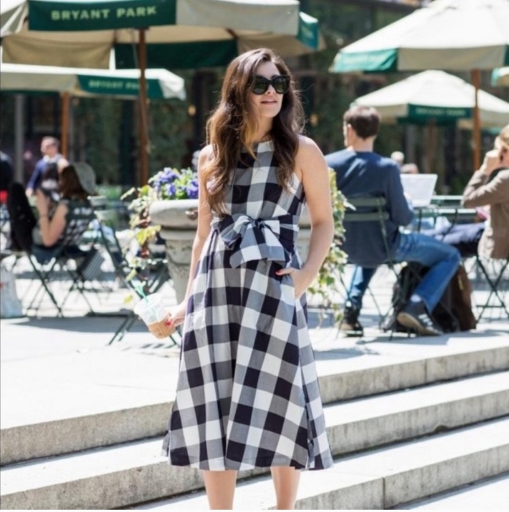 Ann Taylor  Gingham Midi Dress - Picture 2 of 9